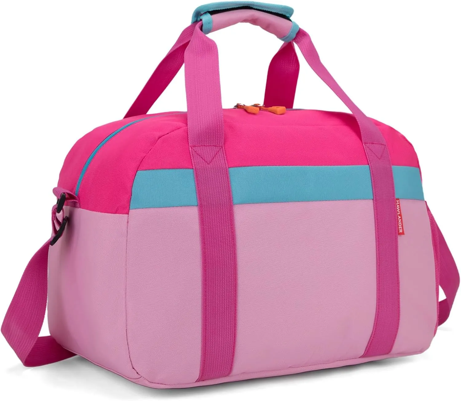 HawLander Small Duffle Bag for Kids Boys or Girls, Gym Bag for Sports (Pink Rose)