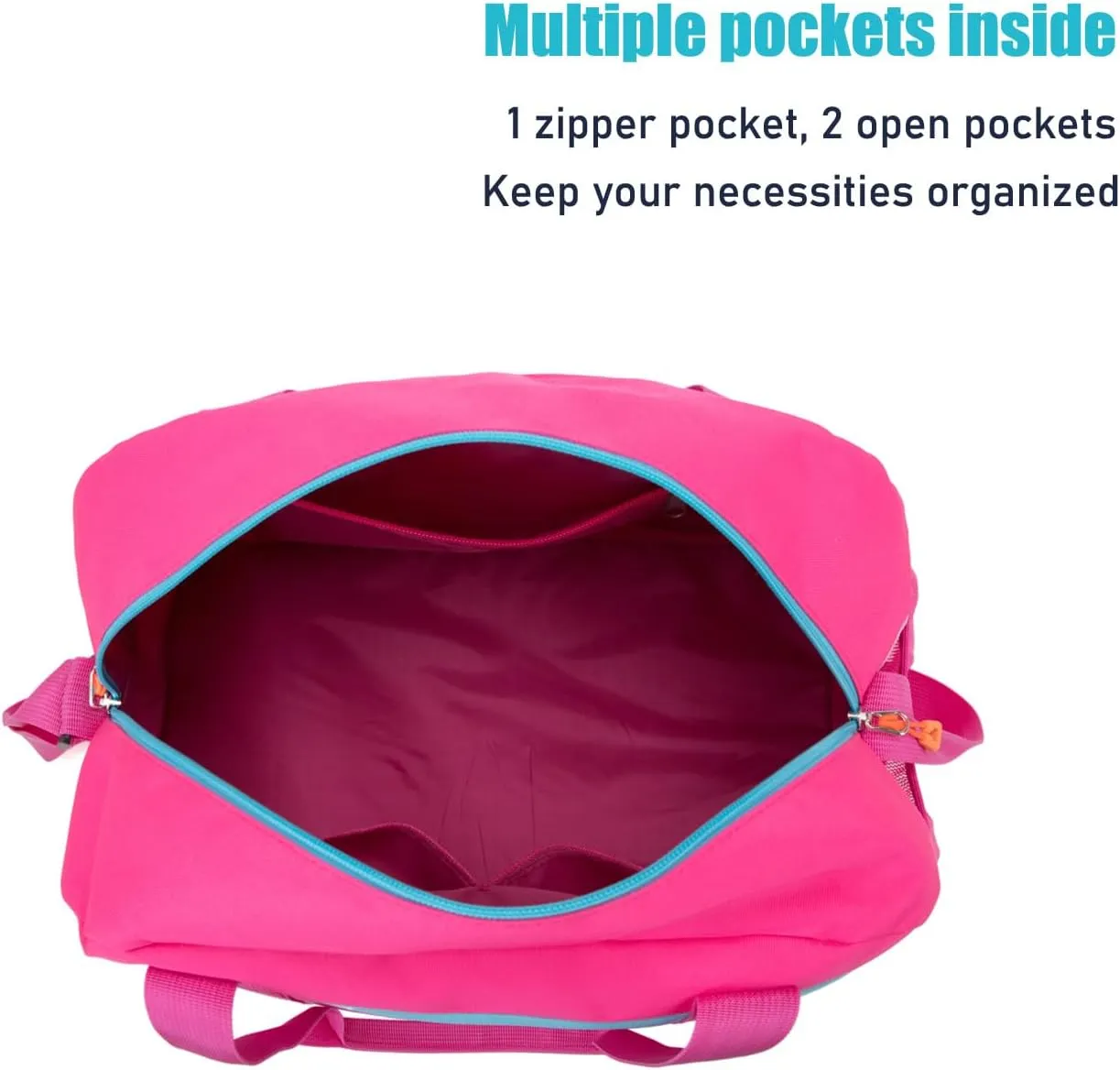 HawLander Small Duffle Bag for Kids Boys or Girls, Gym Bag for Sports (Pink Rose)