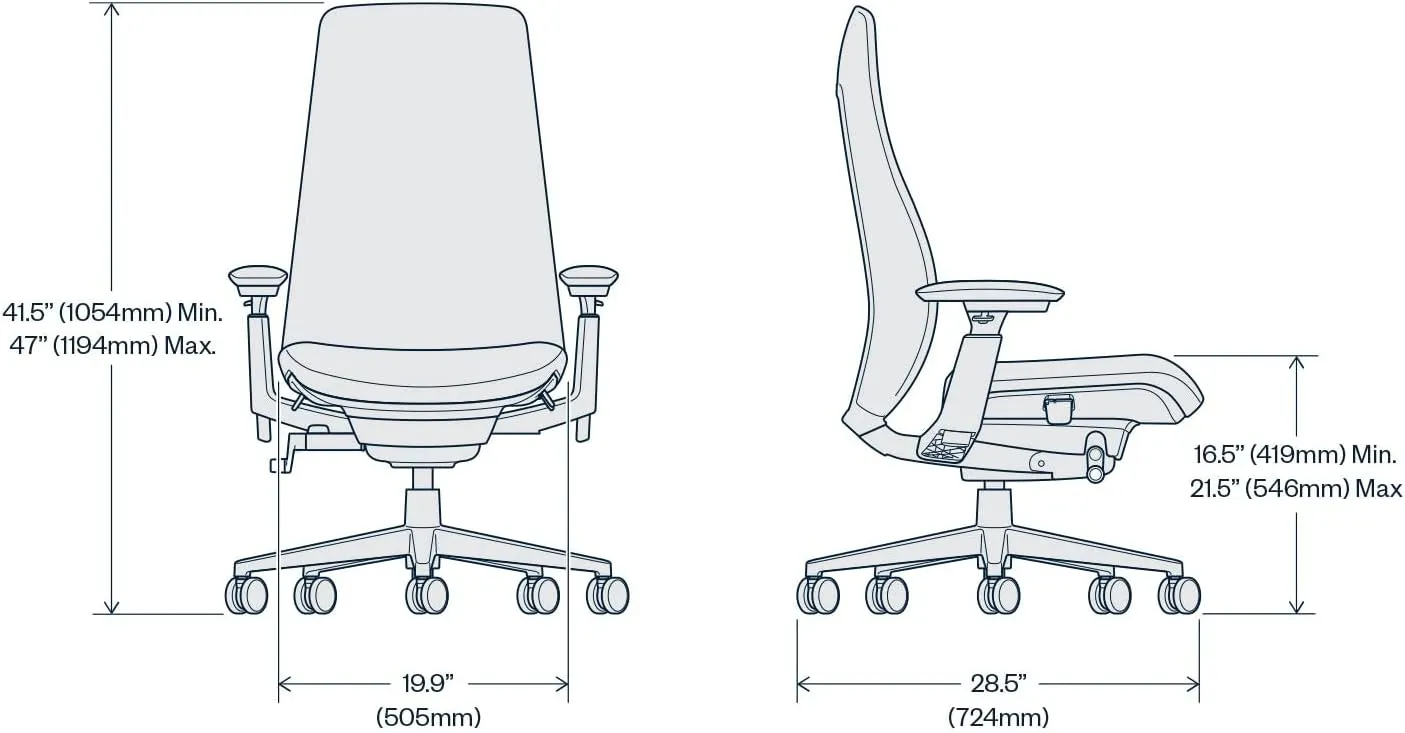 Haworth Fern Ergonomic Office Chair – Stylish and Innovative Desk Chair with Digital Knit Finish - with Lumbar Support (Lagoon)