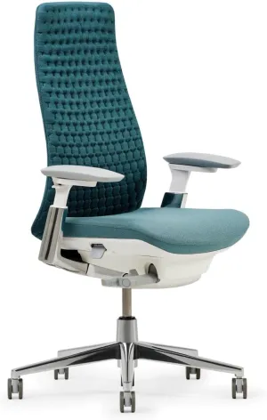 Haworth Fern Ergonomic Office Chair – Stylish and Innovative Desk Chair with Digital Knit Finish - with Lumbar Support (Lagoon)