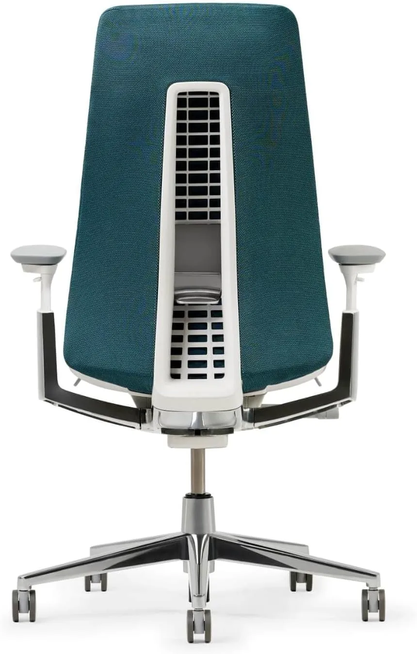 Haworth Fern Ergonomic Office Chair – Stylish and Innovative Desk Chair with Digital Knit Finish - with Lumbar Support (Lagoon)