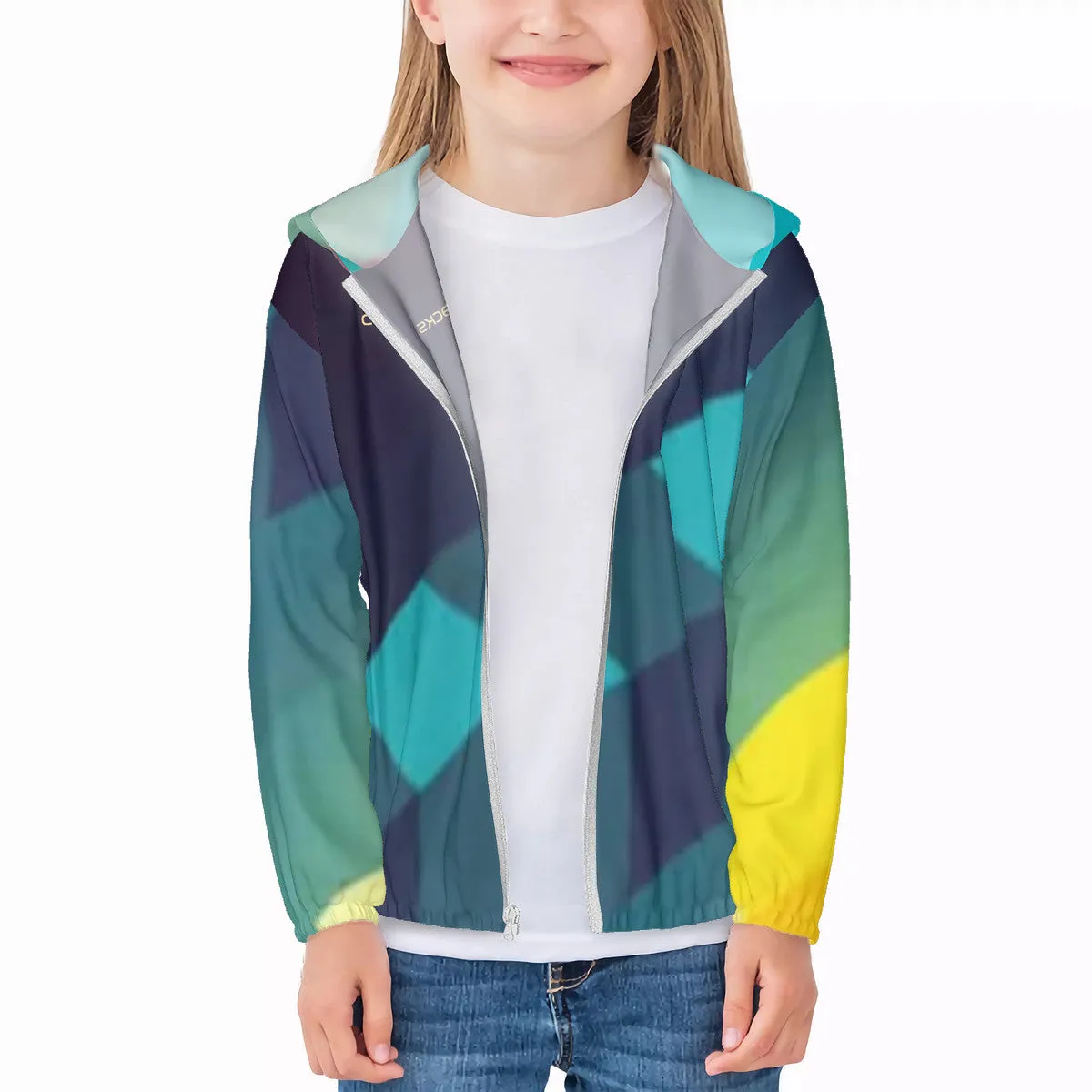 HC_F2 Kids Sun Protective Lightweight Zipper Hoodie