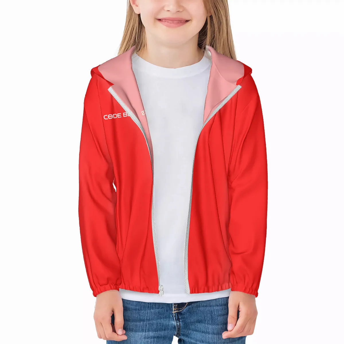 HC_F2 Kids Sun Protective Lightweight Zipper Hoodie