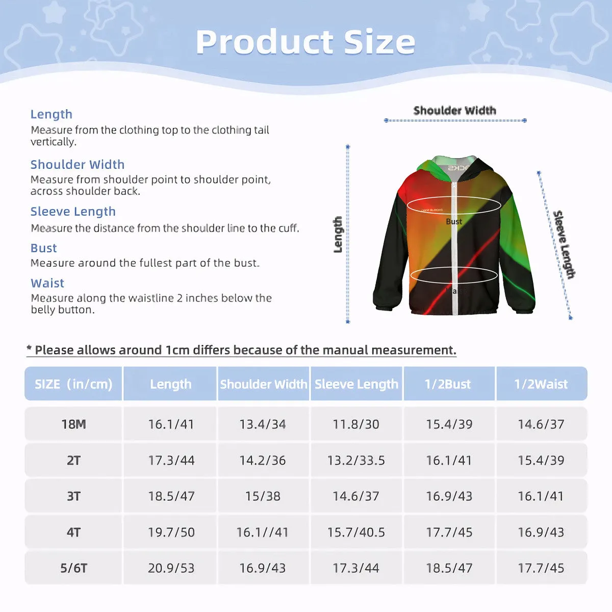 HC_F2 Kids Sun Protective Lightweight Zipper Hoodie