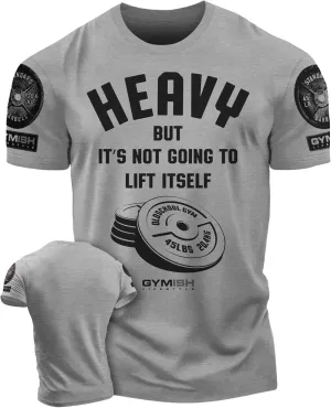 Heavy Lift Gym Workout Shirts for Men Weight Plate Gym T-Shirt