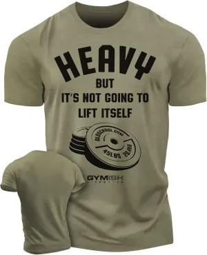 Heavy Lift Gym Workout Shirts for Men Weight Plate Gym T-Shirt