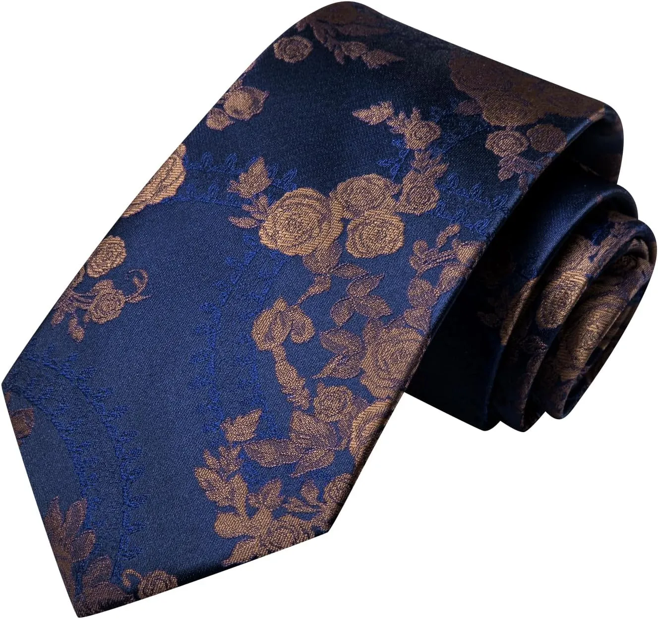 Hi-Tie Silk Ties for Men Plaid Paisley Striped Necktie Pocket Square Cufflinks Set Formal Business