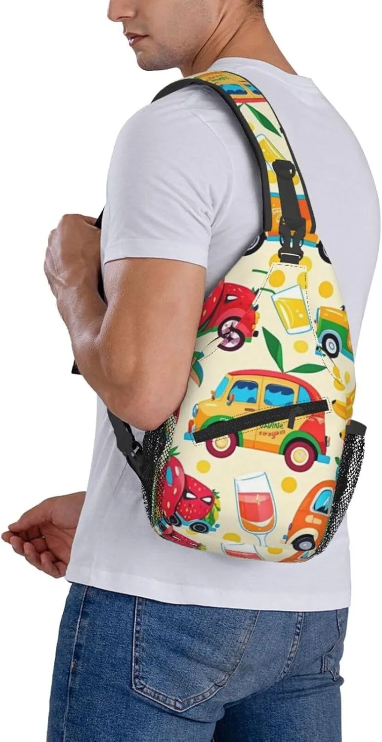 Hibiscus Flower Tropical Crossbody Bags Cross Chest Bag Adjustable Sling Backpack for Women Men