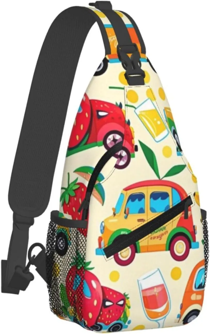 Hibiscus Flower Tropical Crossbody Bags Cross Chest Bag Adjustable Sling Backpack for Women Men