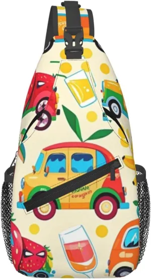 Hibiscus Flower Tropical Crossbody Bags Cross Chest Bag Adjustable Sling Backpack for Women Men