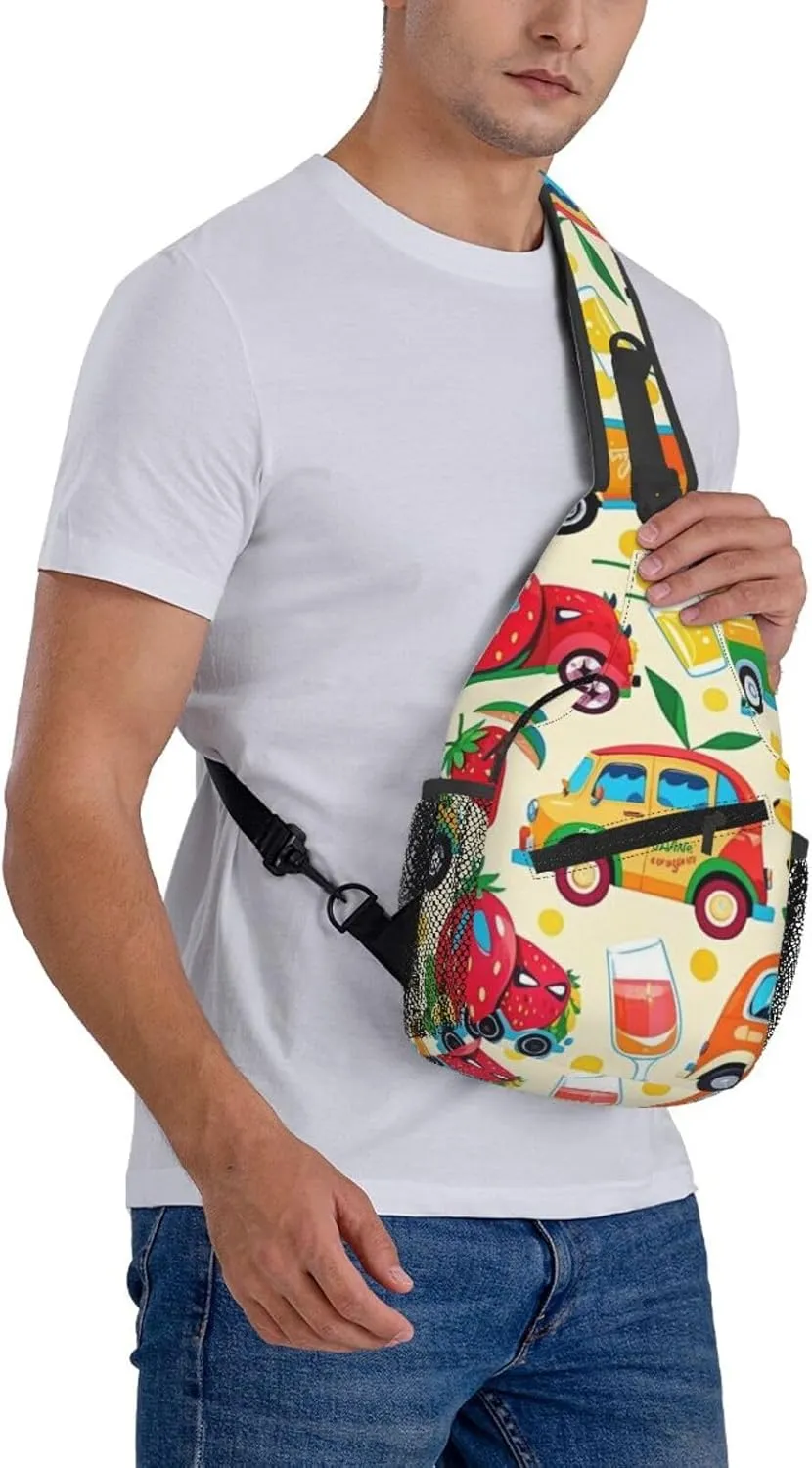Hibiscus Flower Tropical Crossbody Bags Cross Chest Bag Adjustable Sling Backpack for Women Men