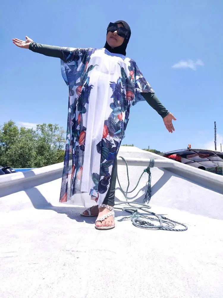 Hijab Compliance-certified Sophisticated Swimsuit Swimwear Sleeve Ups Hijabs Woman Long Muslim Women Cover Swimming For Suit Modest 3/4PCS Islamic Burkini
