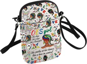 HOLLP OES Sorority Women Gift OES Crossbody Bag Destined to Shine Small Sling Bag