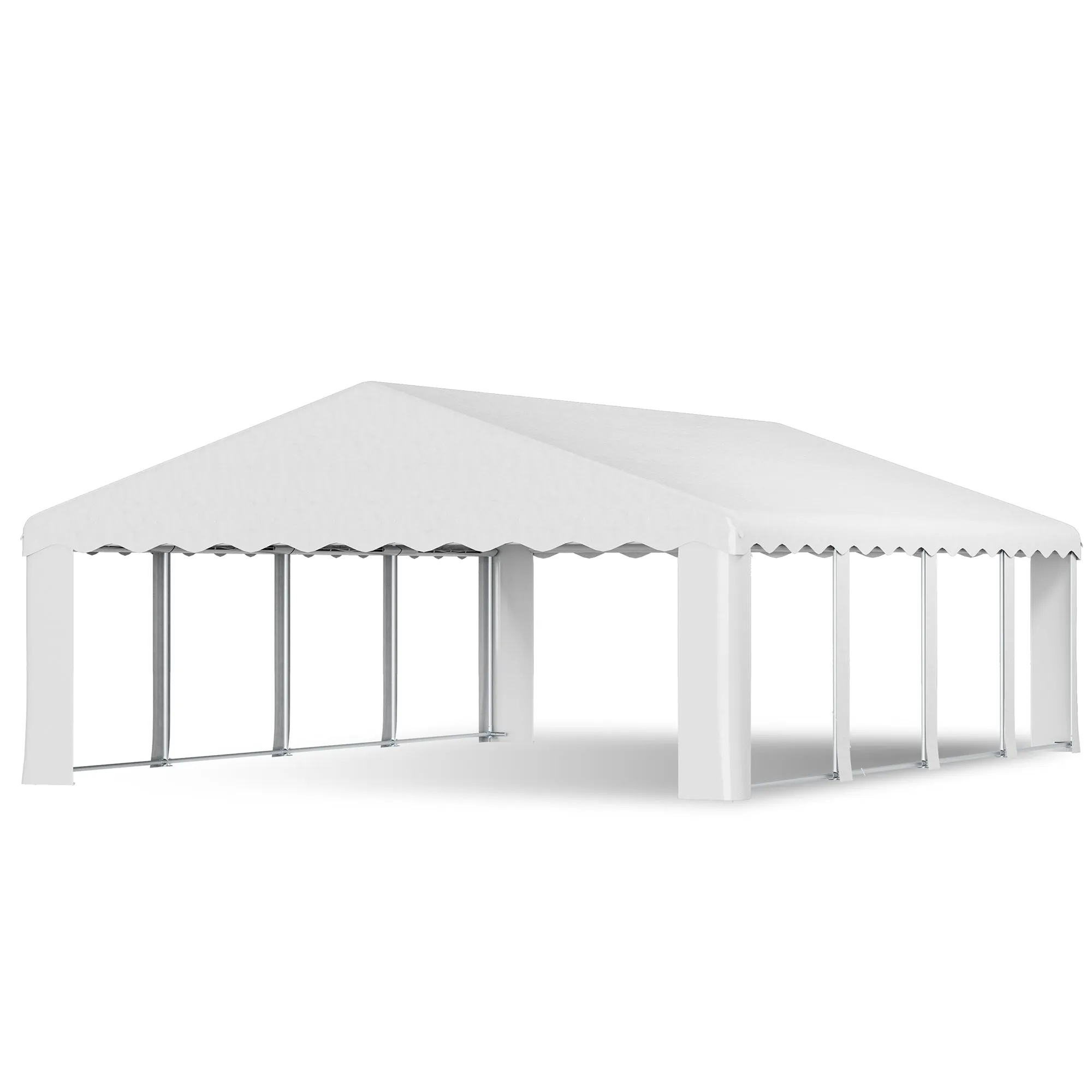 HOMREST 20x30 Ft Heavy Duty Party Tent Gazebo For Events Weddings BBQs Removable Sidewall Windows Storage Bags Included White