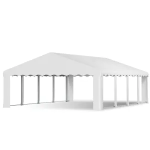 HOMREST 20x30 Ft Heavy Duty Party Tent Gazebo For Events Weddings BBQs Removable Sidewall Windows Storage Bags Included White