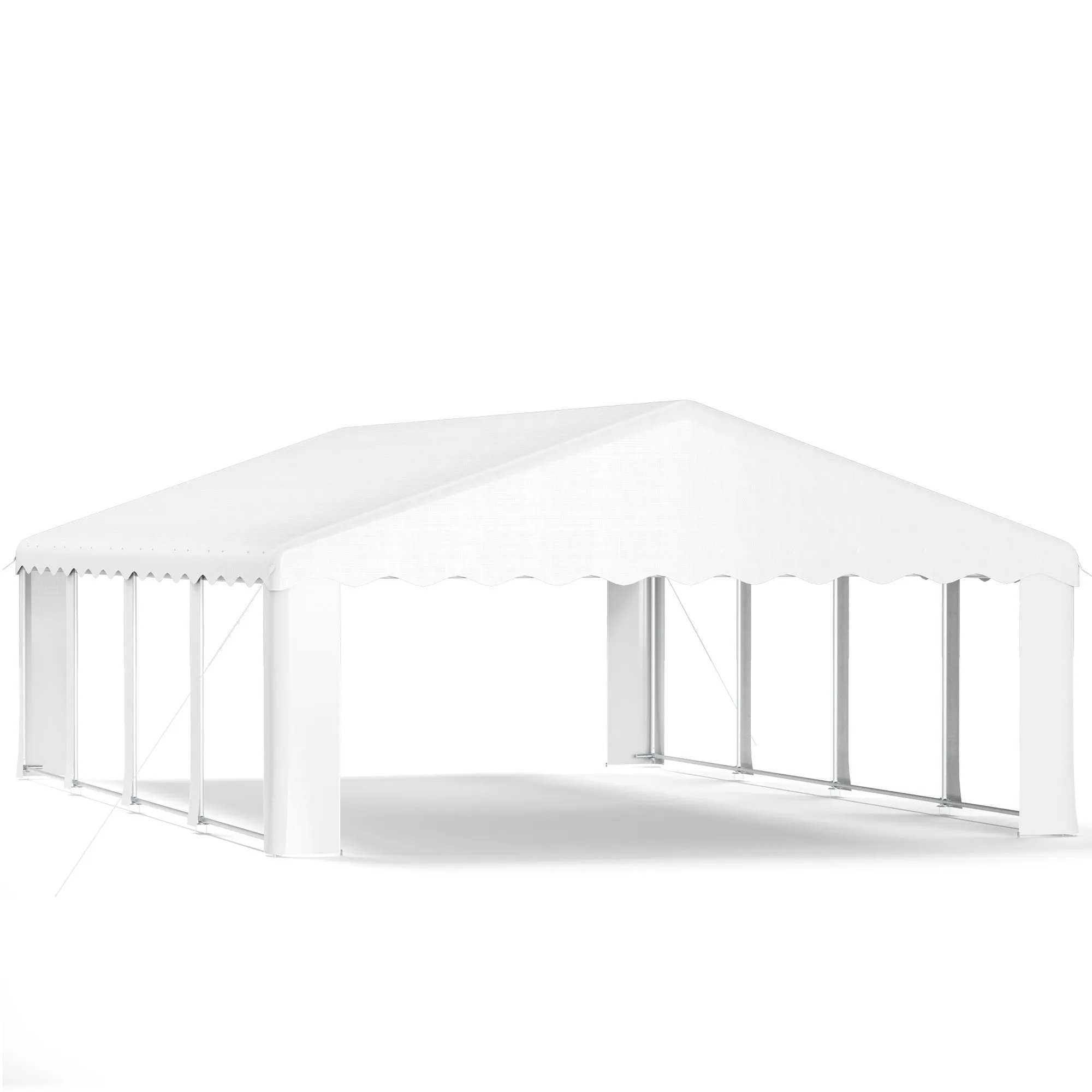 HOMREST 20x30 Ft Heavy Duty Party Tent Gazebo For Events Weddings BBQs Removable Sidewall Windows Storage Bags Included White