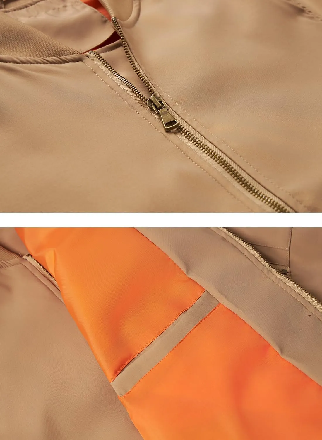 HOOD CREW Men’s Bomber Jacket Lightweight Casual Stylish Spring Fall Windbreaker Zip Up Outwear Coat with Pockets