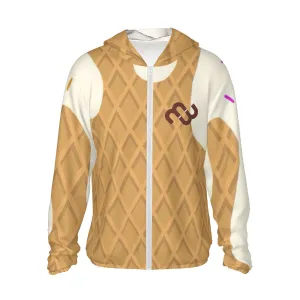 Hoodie Extra-large discount HC_F1 vanilla cone Protective Bushae Lightweight cream Sun Money ice Zipper Automated