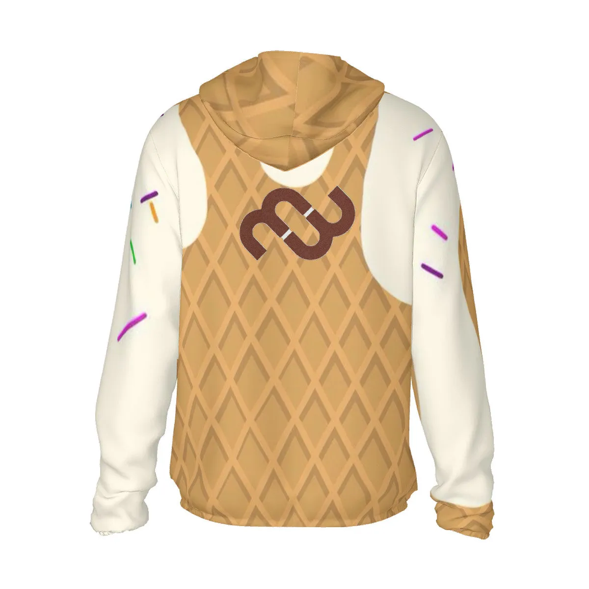 Hoodie Extra-large discount HC_F1 vanilla cone Protective Bushae Lightweight cream Sun Money ice Zipper Automated