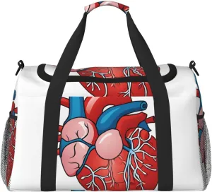 Human Anatomy Heart Chart Durable Portable Crossbody Travel Bag, A Good Companion For Long-Distance Travel
