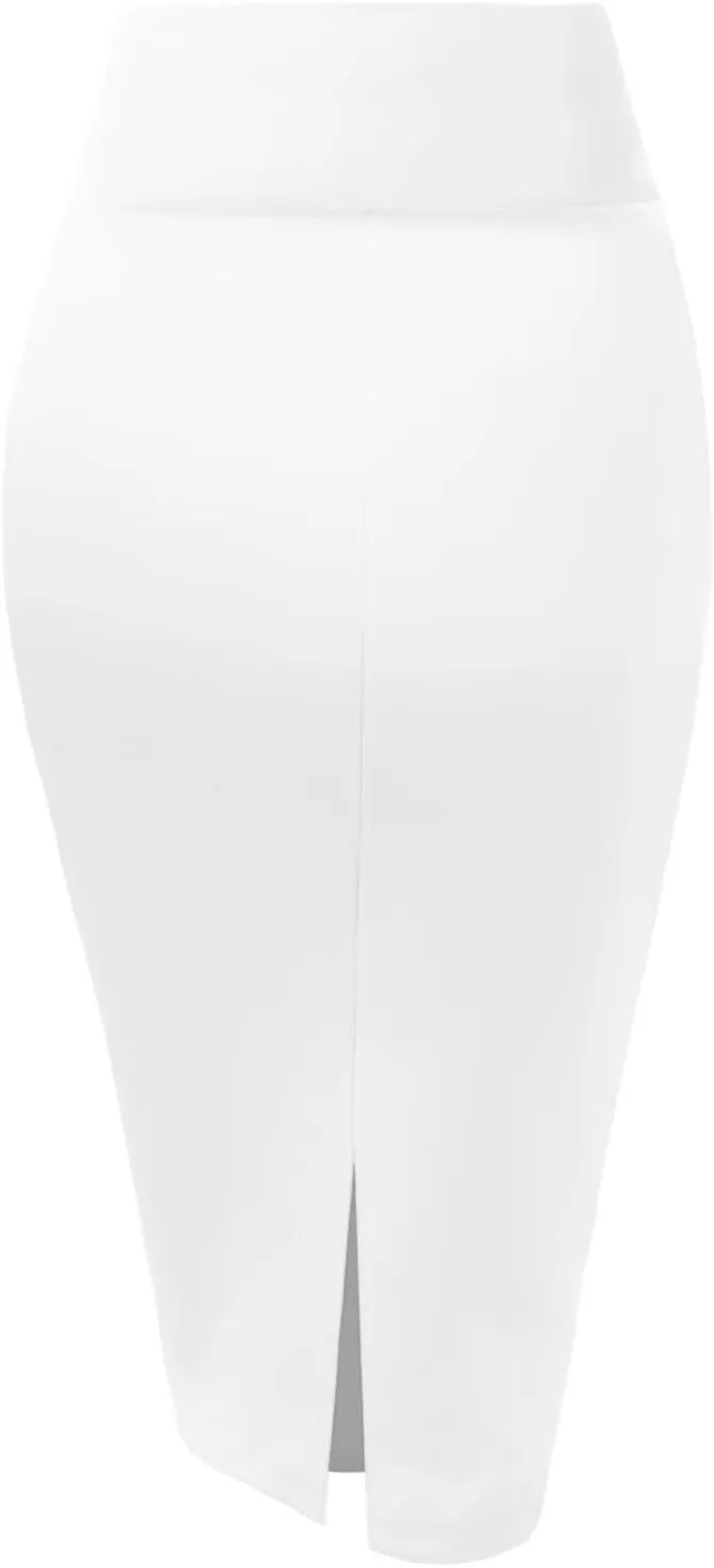 Hybrid & Company Women Elastic High Waist Bodycon Work Business Pencil Skirt