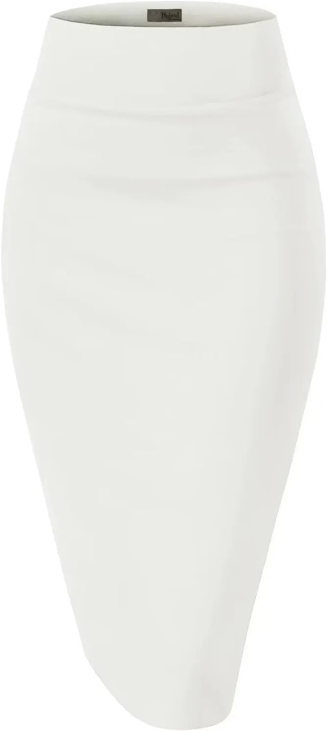 Hybrid & Company Women Elastic High Waist Bodycon Work Business Pencil Skirt