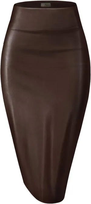 Hybrid & Company Women Elastic High Waist Bodycon Work Business Pencil Skirt