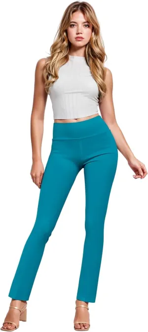 Hybrid & Company Womens Business Millennium Slim Bootcut Pants