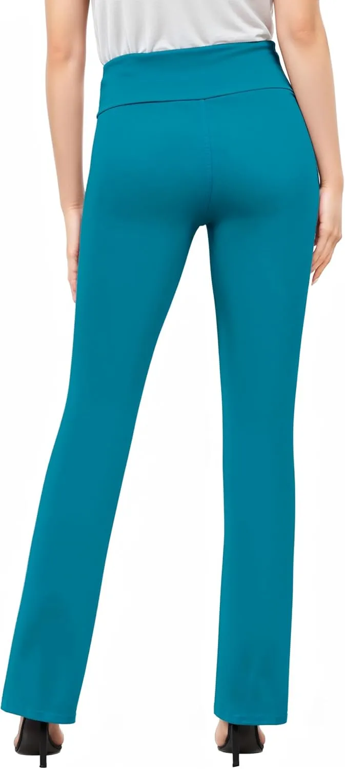 Hybrid & Company Womens Business Millennium Slim Bootcut Pants