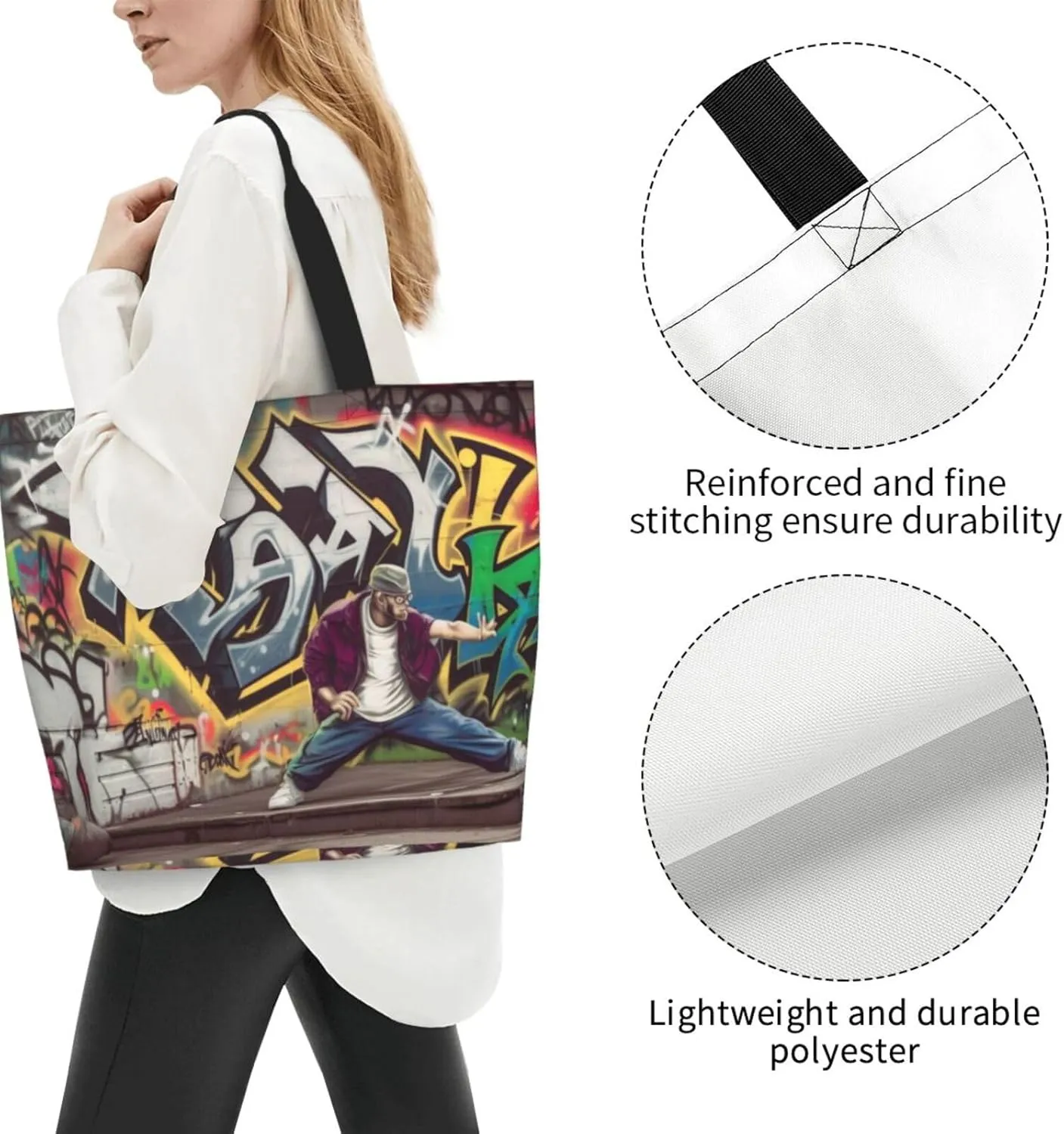 I Love Penguins Printed Shoulder Bag Women Casual Handbag Shopping Bag