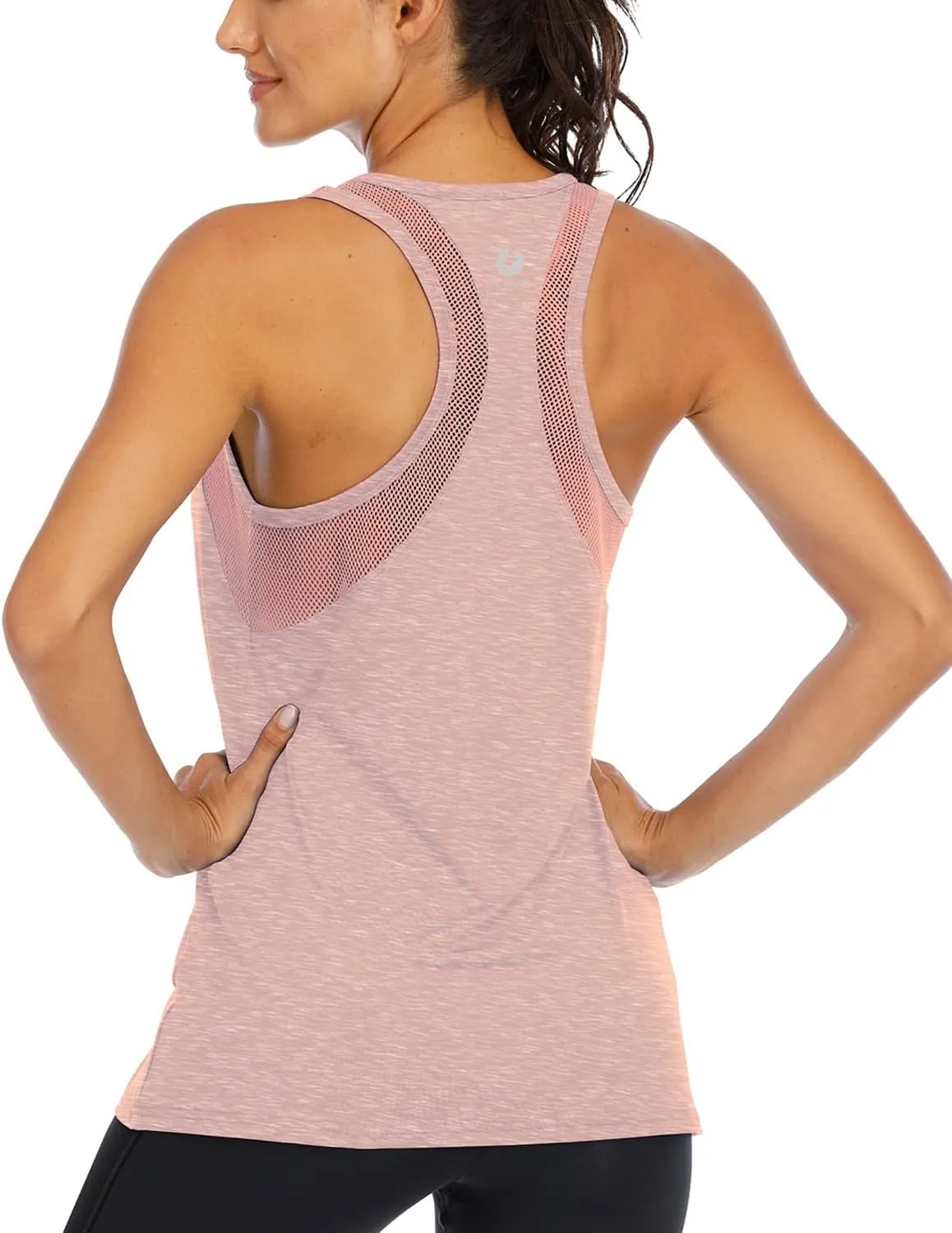 ICTIVE Workout Tank Tops for Women Loose Fit Yoga Mesh Racerback Open Back Muscle Shirts