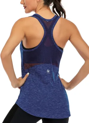 ICTIVE Workout Tank Tops for Women Sleeveless Yoga Shirts for Women Mesh Racerback Muscle Tank Tops