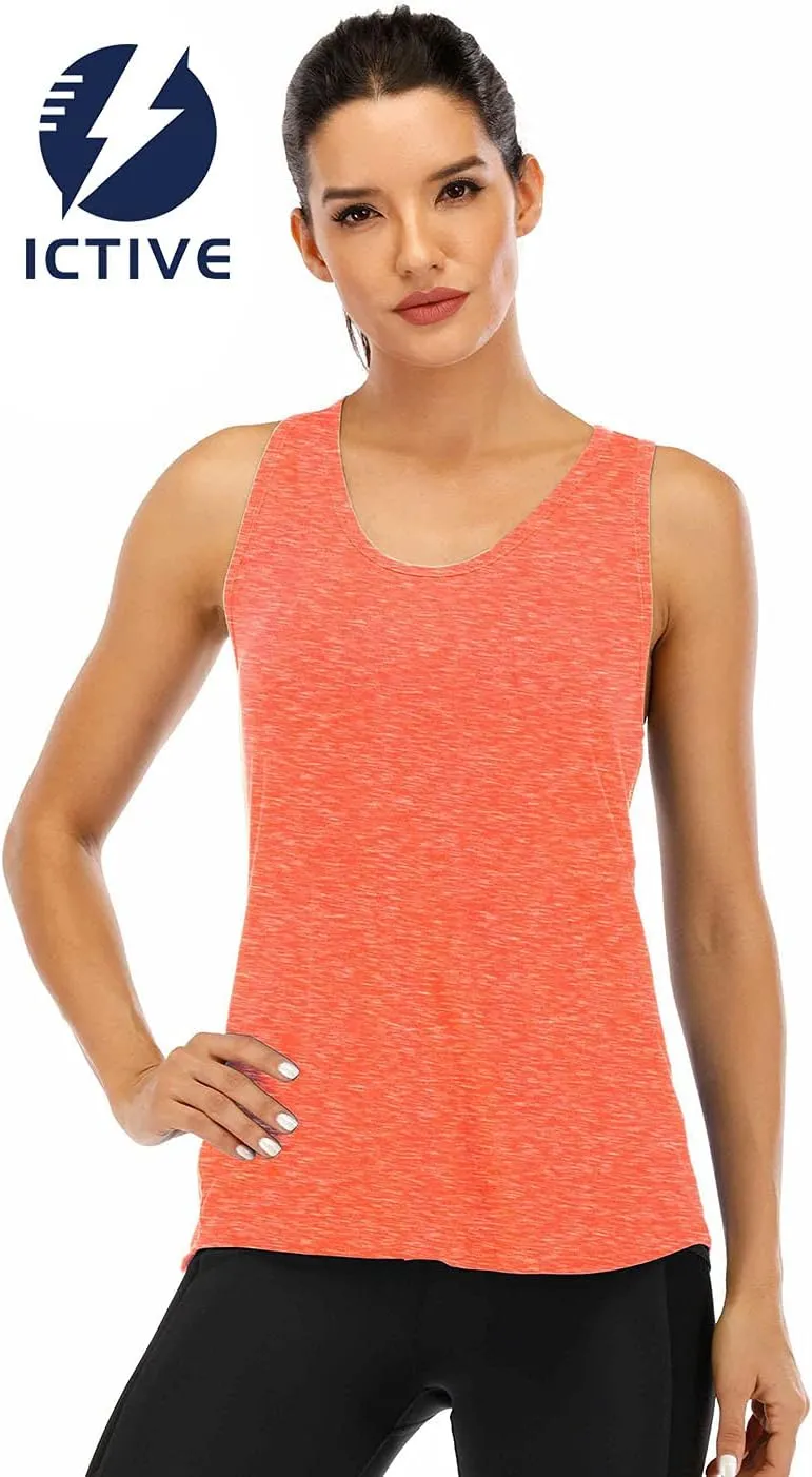 ICTIVE Workout Tank Tops for Women Sleeveless Yoga Shirts for Women Mesh Racerback Muscle Tank Tops
