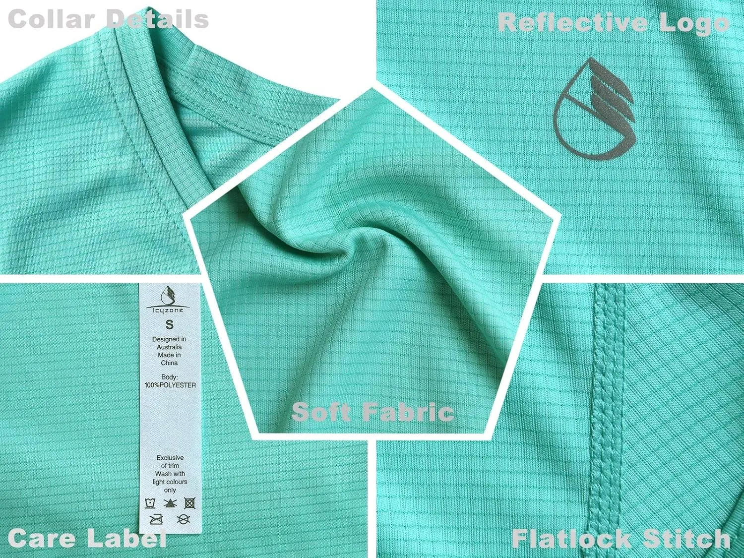 icyzone Workout T-Shirt for Women - Fitness Gym Yoga Running Exercise Cap Sleeves Tops