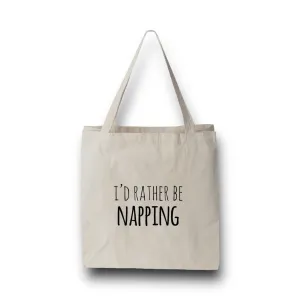 I'd Rather Be Napping Canvas Tote