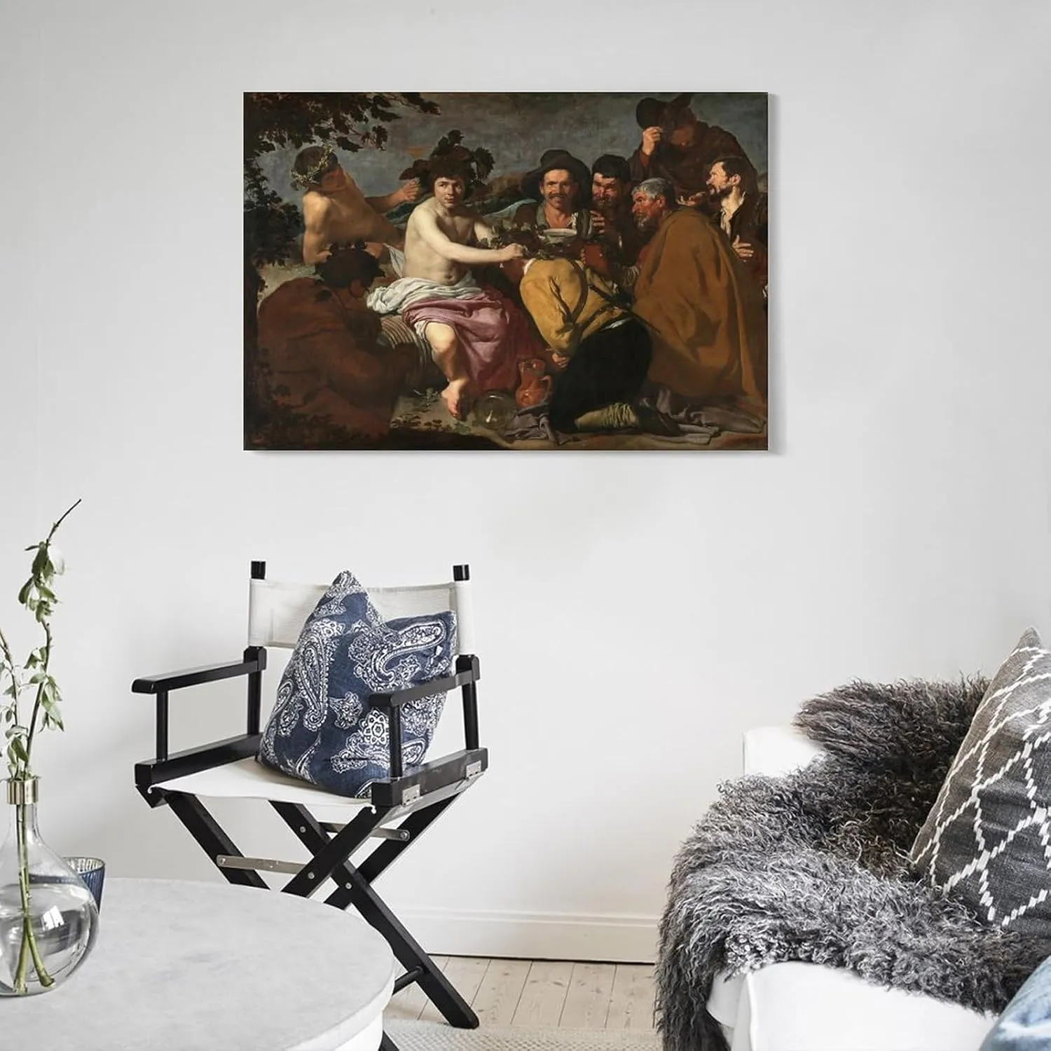 Iisrar Triumph of Bacchus by Diego, Velazquez Canvas Wall Art Print Poster For Home School Office Decor Frame 12x18inch(30x45cm)