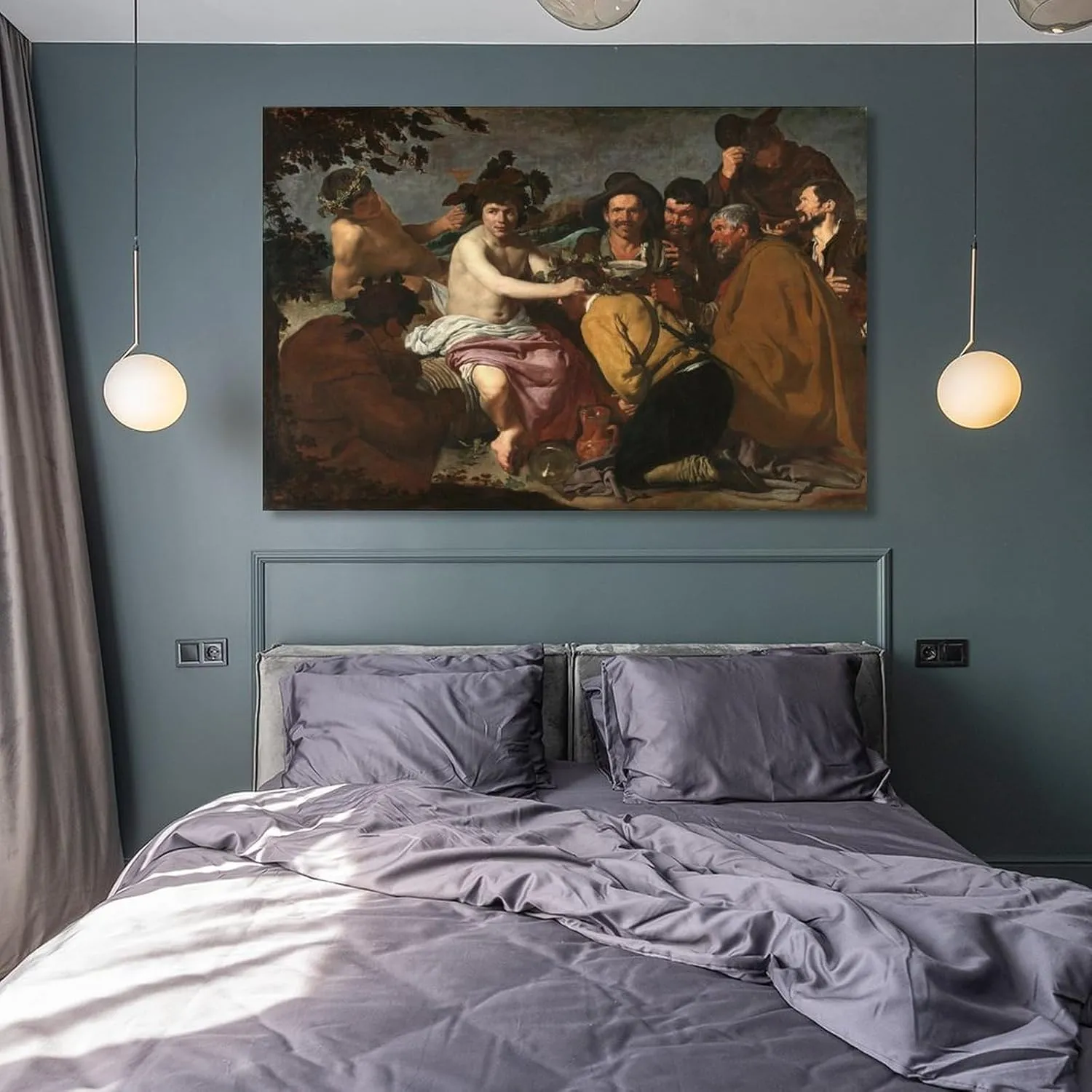 Iisrar Triumph of Bacchus by Diego, Velazquez Canvas Wall Art Print Poster For Home School Office Decor Frame 12x18inch(30x45cm)