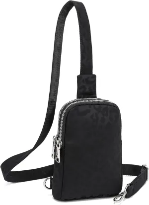 INICAT Small Crossbody Sling Bags for Women Vegan Leather Cell Phone Purse Fanny Packs for Women Men