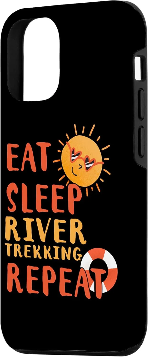 iPhone 12/12 Pro Eat Sleep River Trekking Repeat River Trekking Hobby Case