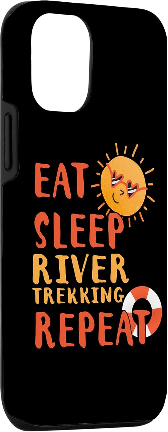 iPhone 12/12 Pro Eat Sleep River Trekking Repeat River Trekking Hobby Case