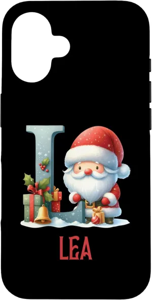 iPhone 16 Christmas Letters Lea Winter Letter Girls Name Case