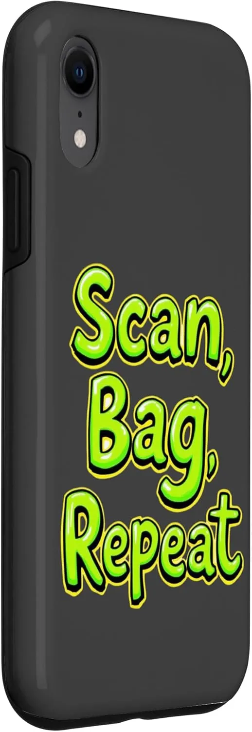 iPhone XR Scan Bag Repeat Funny Self-Checkout Efficiency Retail Humor Case