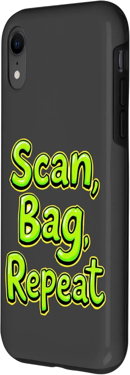 iPhone XR Scan Bag Repeat Funny Self-Checkout Efficiency Retail Humor Case