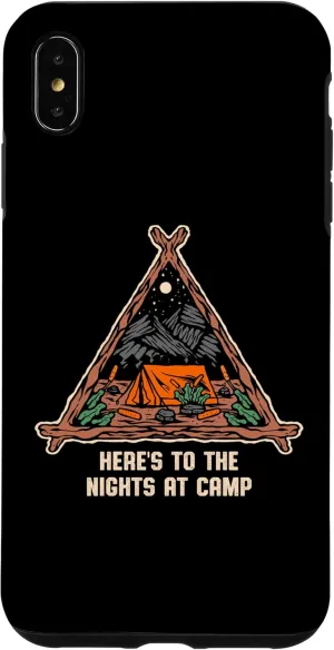 iPhone XS Max Nights at Camp Camping Forest Camper Jungle Vacation Holiday Case