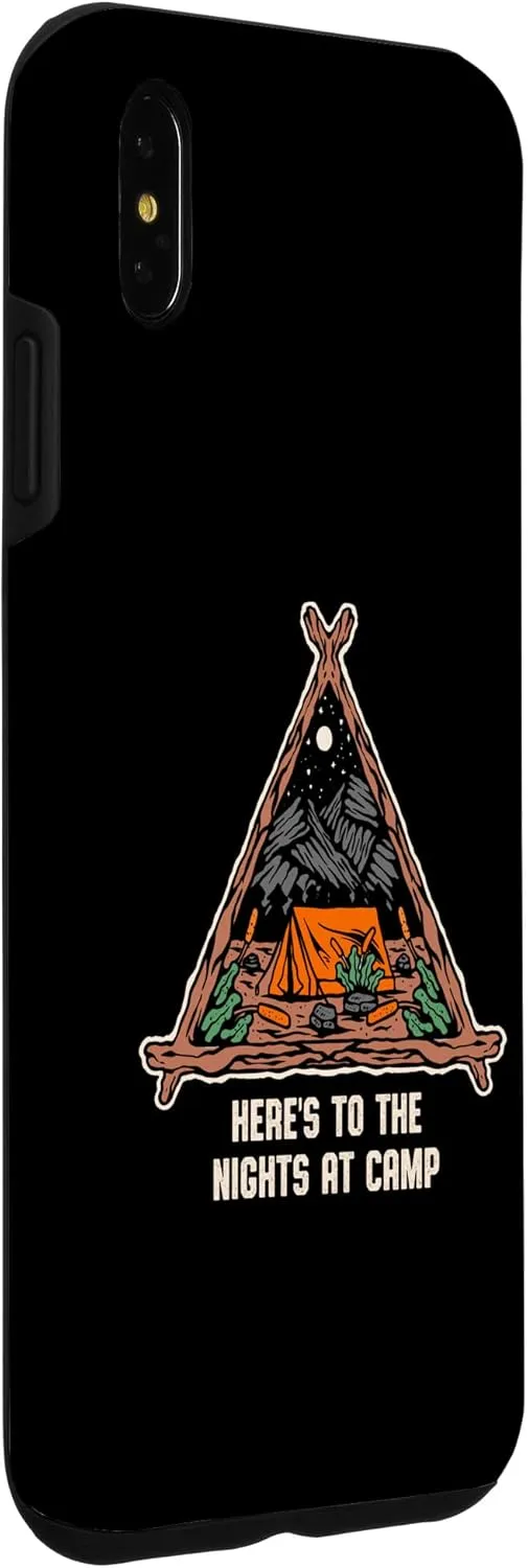 iPhone XS Max Nights at Camp Camping Forest Camper Jungle Vacation Holiday Case