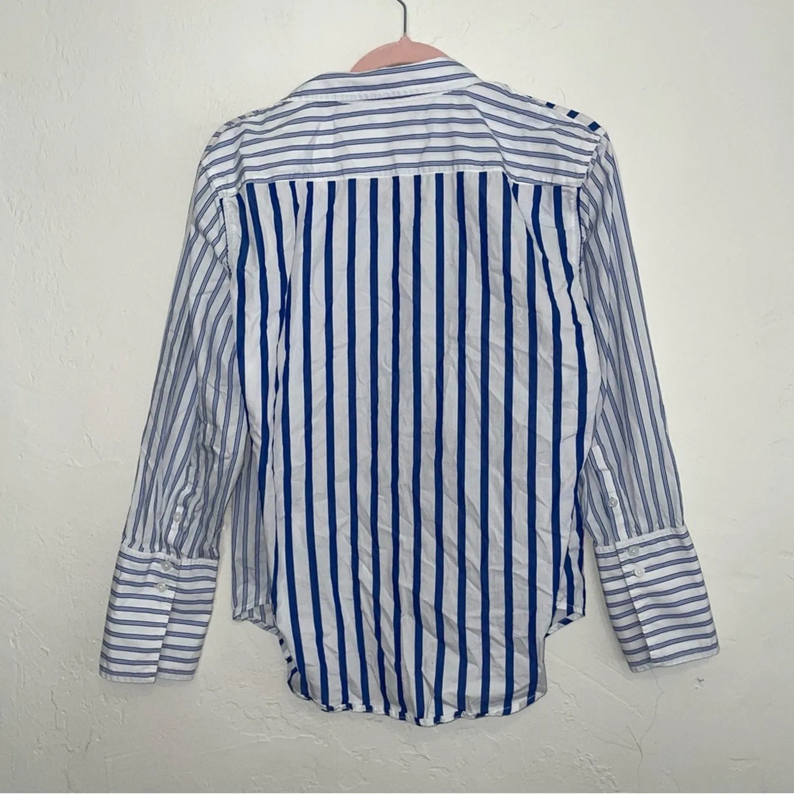 J. Crew Striped Long Sleeve Cotton Button-Down Top (8) or (Medium)