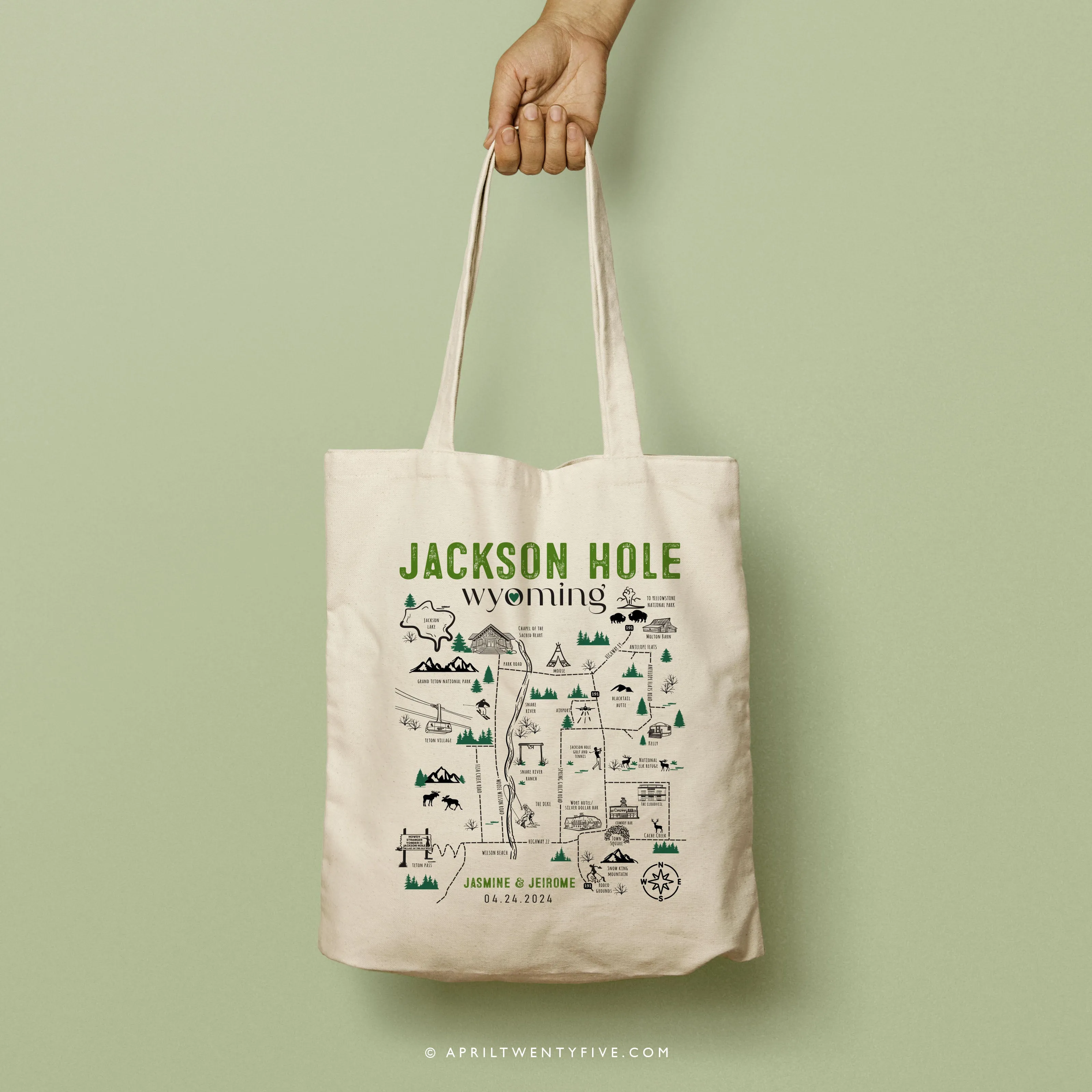 JACKSON | Jackson Hole Wyoming Map Tote