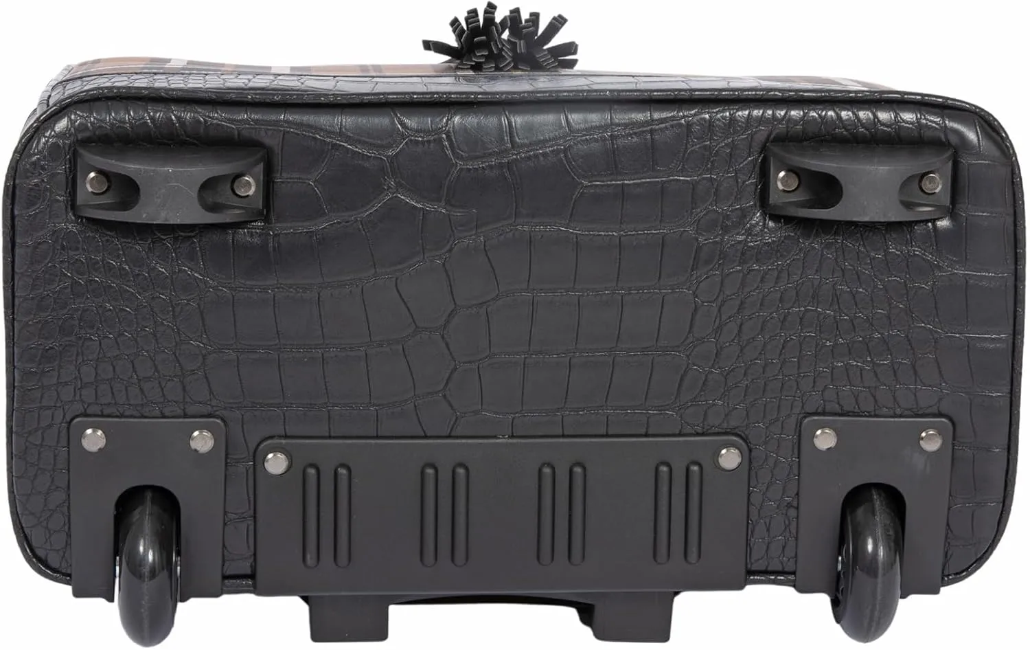 JKM & Company Rolling Laptop Bag for Women | Designer Wheeled Briefcase | Fits 13-17" Laptops | Office Travel Computer Case (Plaid)
