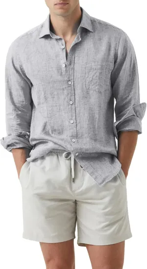 JMIERR Mens Cotton Linen Casual Stylish Button Down Shirt Long Sleeve Dress Shirts
