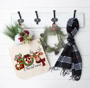 JOY reindeer Christmas tote